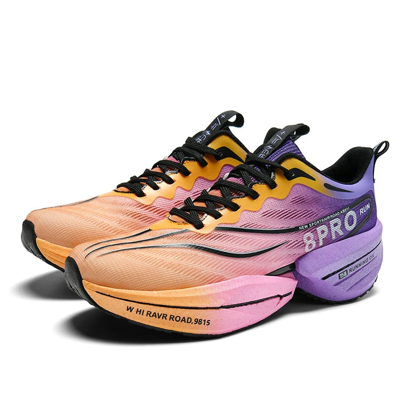 Herren-Sneaker mit Carbon-Platte, Outdoor-Sportschuhe mit weicher Sohle und Mesh-Obermaterial, Laufschuhe, leichte, rutschfeste Freizeitschuhe für Paare, Tennisschuhe