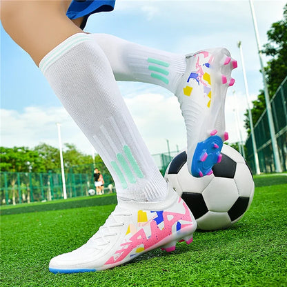 New Men Soccer Shoes Adult Non-Slip Boys Adult Futsal Sport Football Boots Grass Cleats Indoor Ultralight Turf Comfortable