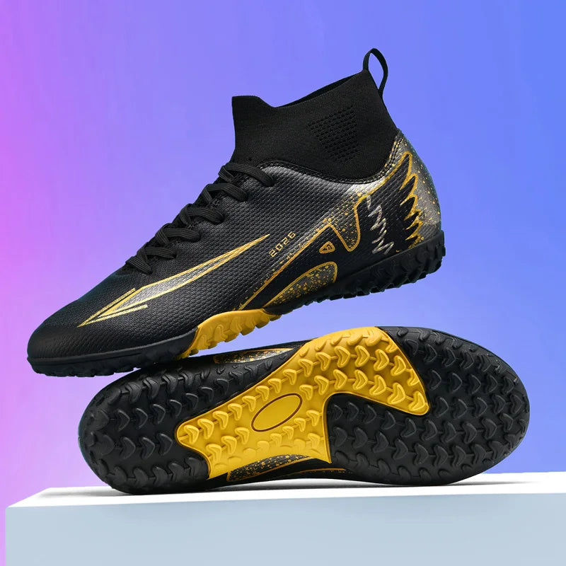 New Men’s Soccer Shoes High-Quality Indoor Football Boots Sports Shoes Futsal High Ankle Non-Slip Outdoor Ultralight Non-Slip