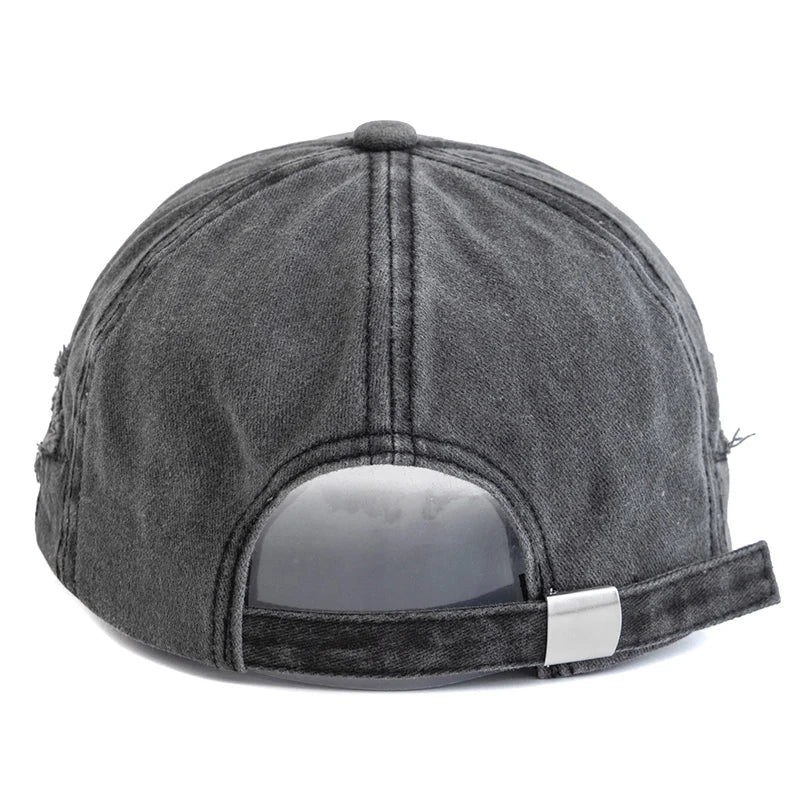 New Women's Five Pointed Star Design Washed Cotton Baseball Cap Fashion Street Dad Hat