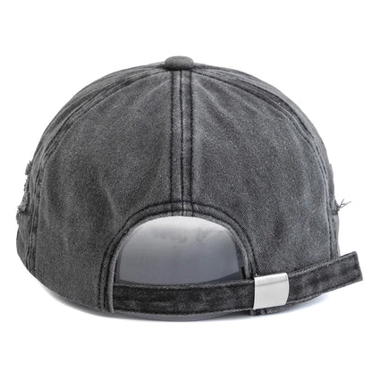 New Women's Five Pointed Star Design Washed Cotton Baseball Cap Fashion Street Dad Hat