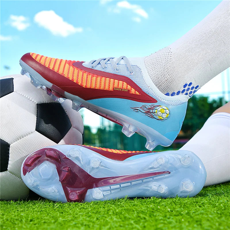 New Men Soccer Shoes Adult Non Slip Football Boots Outdoor Sport Boys Long Spikes Training Cleats Breathable Match Comfortable