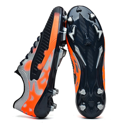 Chaussures de football AG FG pour hommes adultes, légères, en PU, avec crampons en caoutchouc à haute adhérence, pour les entraînements et les matchs de football en extérieur.