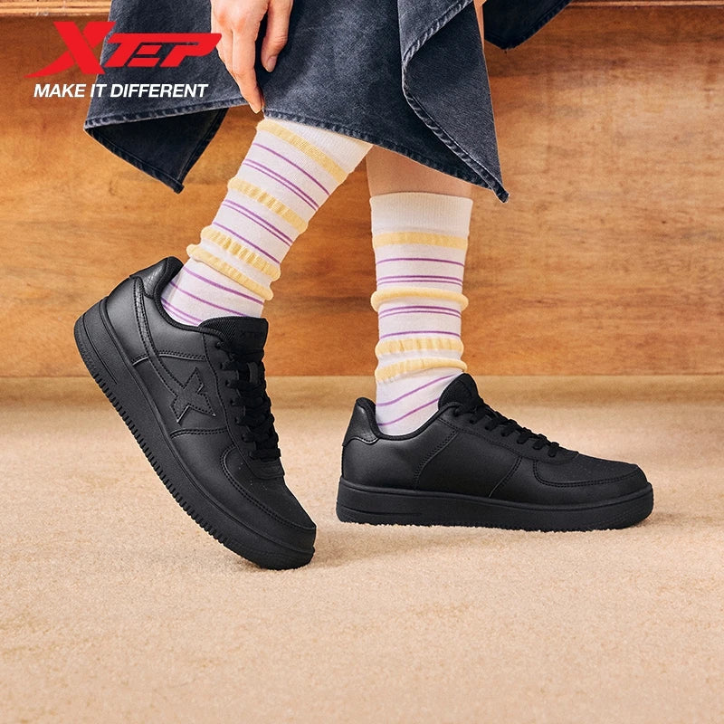 Zapatillas Xtep blancas para mujer 2026 primavera, parejas, versátiles, modernas, casuales, de suela gruesa con aumento de altura, calzado deportivo para mujer 874118319851