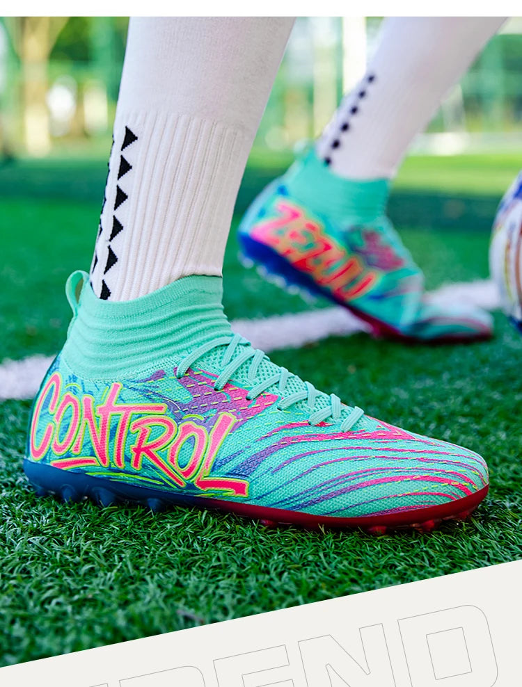 Chaussures de football originales pour hommes, baskets de sport décontractées pour enfants, chaussures de terrain en herbe unisexe pour garçons