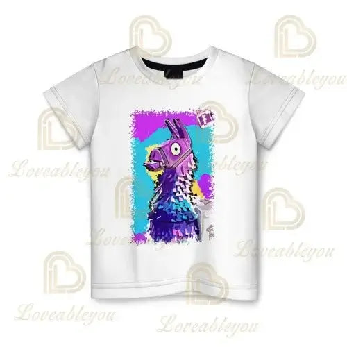 Camiseta infantil de verano Cartoon Fortnite con estampado 3D, para niños y niñas, streetwear para adultos y niños, camiseta divertida de cuello redondo