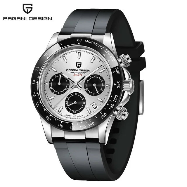 PAGANI DESIGN V2 40MM Quadrante meteorite Orologio da uomo al quarzo Cronografo retro in zaffiro Orologio impermeabile da uomo Reloj0 hombr