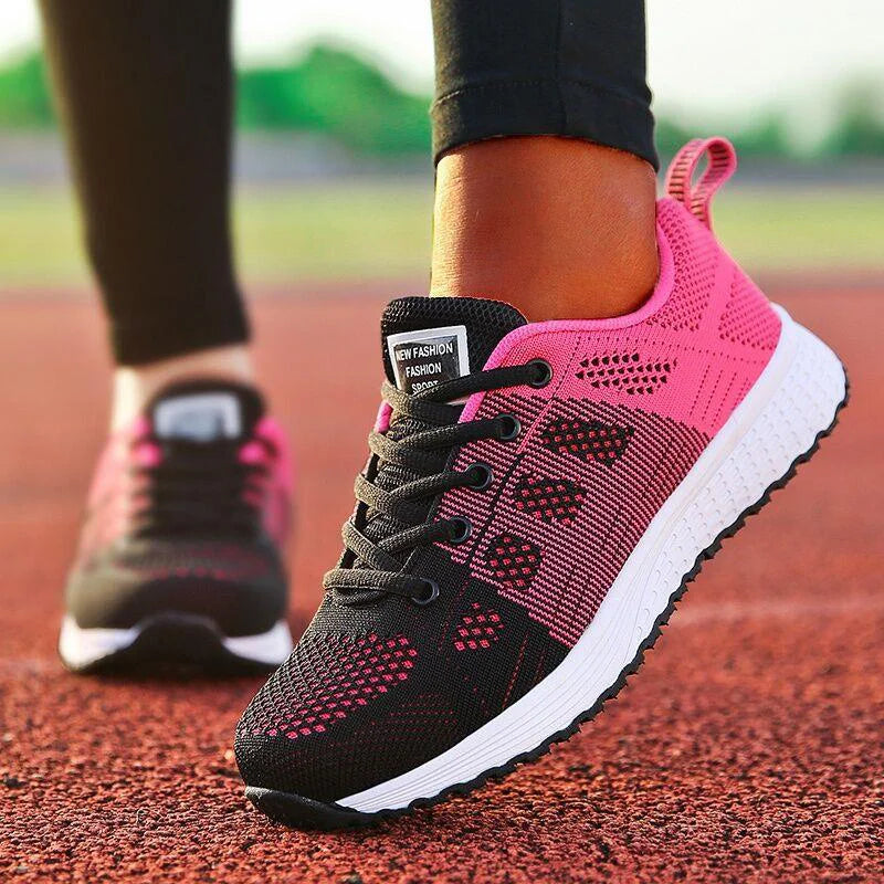 Zapatos planos para mujer, zapatos con cordones, zapatillas deportivas informales, zapatos blandos para mujer, tallas grandes