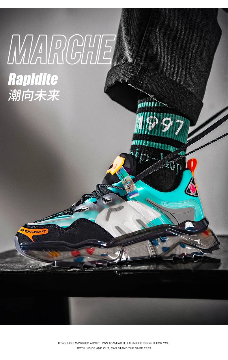 Luxury Men's Sneakers, Casual Breathable Trainer, Race Fashion Loafers, Running Shoes for Men Tennis
