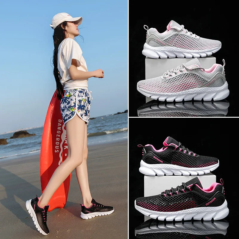 Men Women Quick-Dry Wading Shoes Water Shoes Breathable AquaIn Upstream Antiskid Outdoor Sports Wearproof Beach Sneakers 39-46