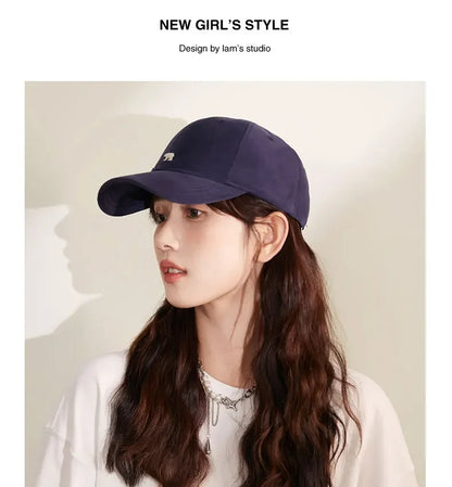Big Head Baseball Cap Embroidery Polar Bear XL Size Sun Visor Cap Unisex Casual Solid Colors Fisherman Cap Woman Man Beach Hat