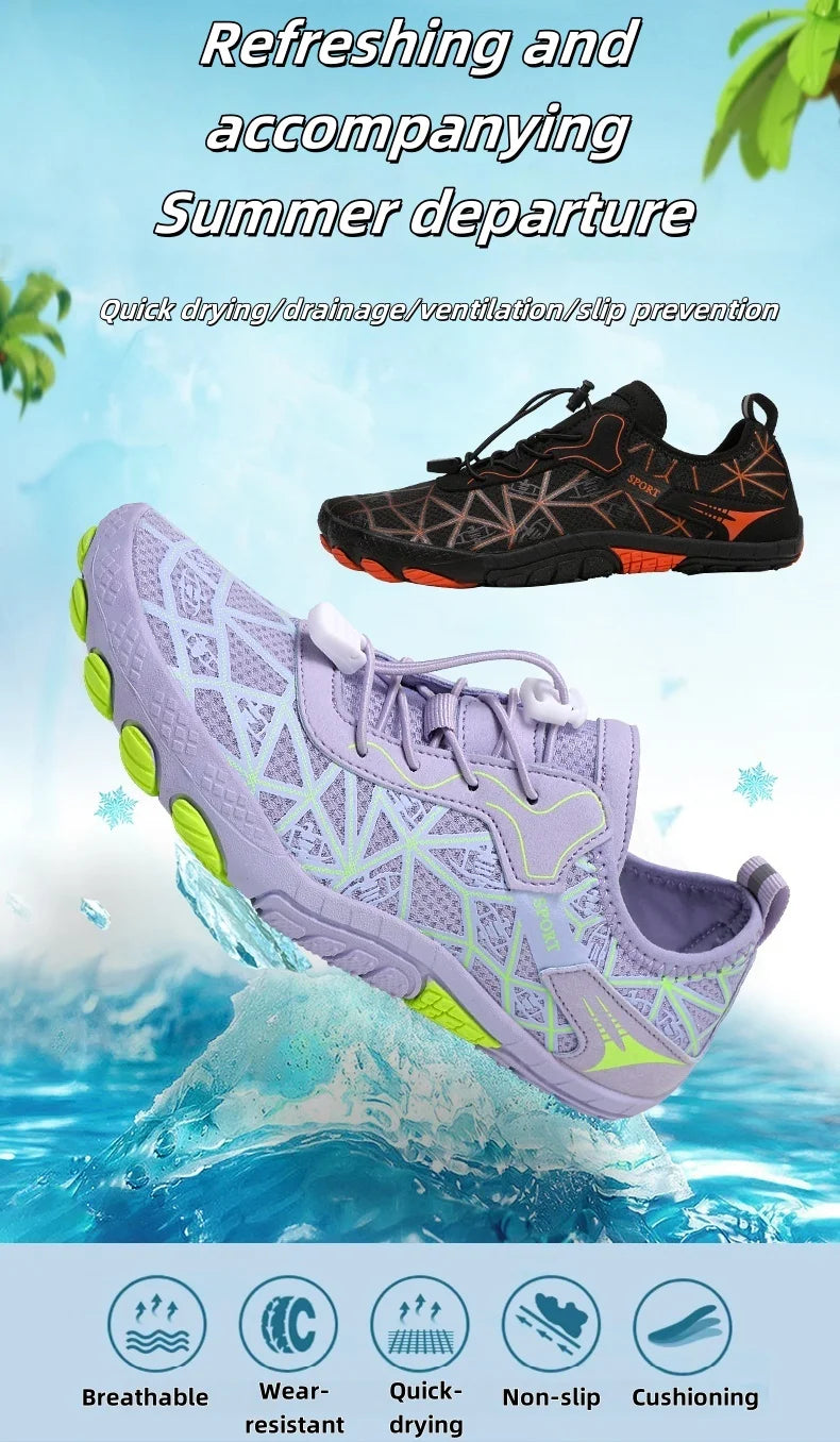 Barefoot Shoes,Quick-Drying Non-slip Outdoor Men's lightweight Wading Shoes,Suitable For Beaches,Hiking,Fitness,Sports Shoes36-4