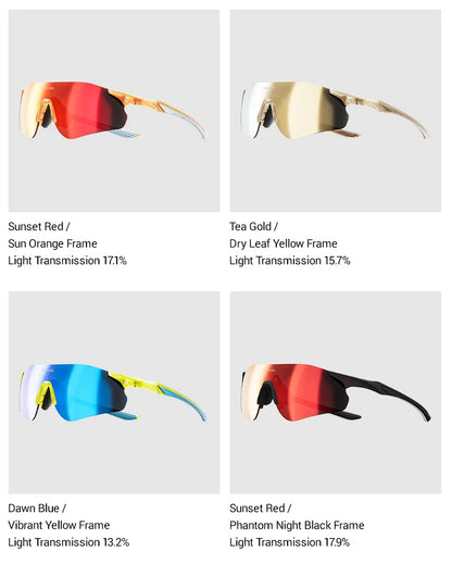 Kapvoe Neue Outdoor-Lauf- und Fahrradbrille, photochrome Sonnenbrille für Damen und Herren, Sportbrille für Marathon und Radfahren, UV400-Schutzbrille