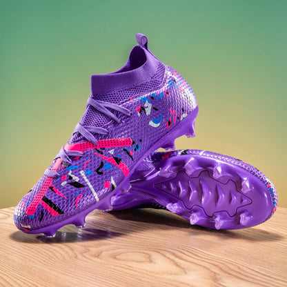 Nouvelles chaussures de football pour hommes, chaussures d'entraînement, crampons de football, baskets de match, chaussures de sport pour terrain gazonné, antidérapantes, professionnelles, ultralégères, unisexes.