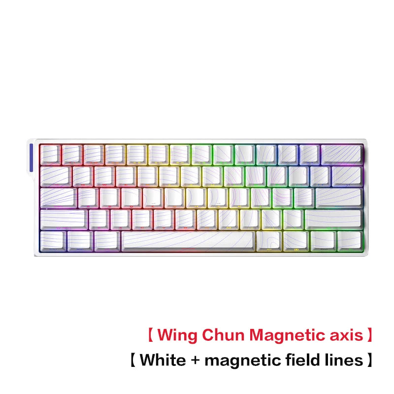 Teclado mecánico personalizado AULA WIN60 HE con conexión por cable, eje magnético RT, para e-sports y juegos, tasa de sondeo de 8K