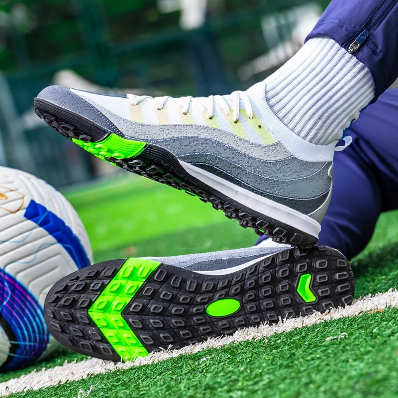 Chaussures de football pour hommes, respirantes, pour l'entraînement, livraison directe, crampons de sport pour matchs, chaussures de football FG/TF, ultra-légères, à crampons longs