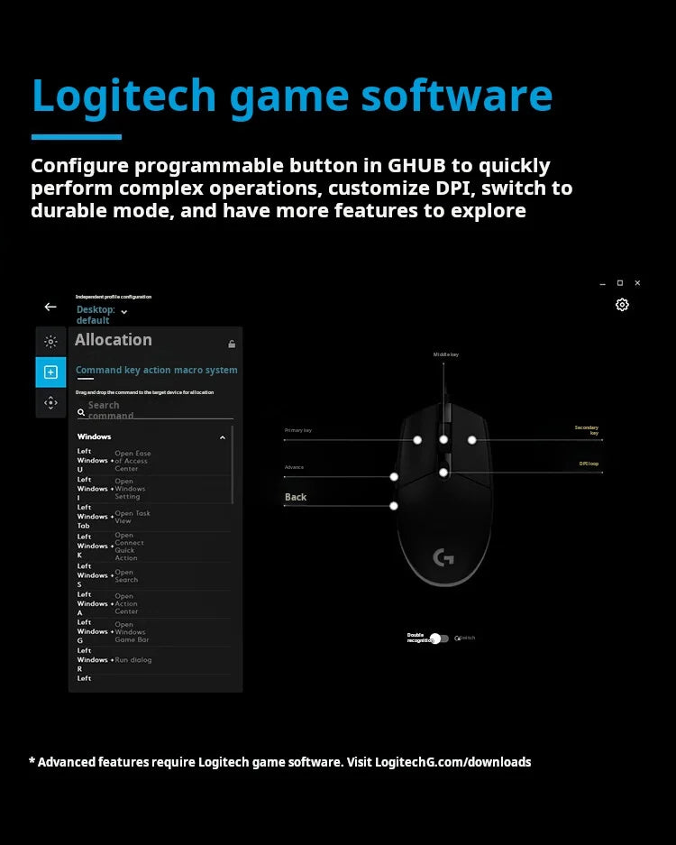Logitech G304 LIGHTSPEED trådløs gamingmus, let og bærbar mus med makro til Jedi Survival, FPS, League of Heroes og Eat Chicken