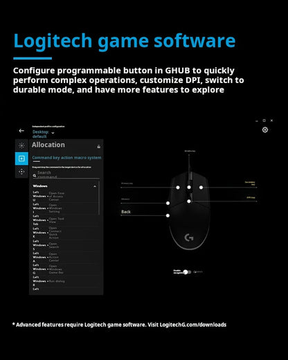 Logitech G304 LIGHTSPEED trådløs gamingmus, let og bærbar mus med makro til Jedi Survival, FPS, League of Heroes og Eat Chicken
