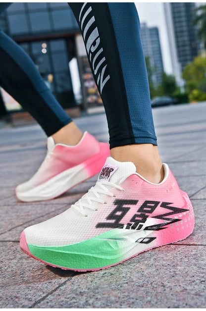 Running Shoes Men Sports Carbon Plate Specialty Breathable Lightweight Women's Comfortable Athletic Non-slip Sneakers Marathon