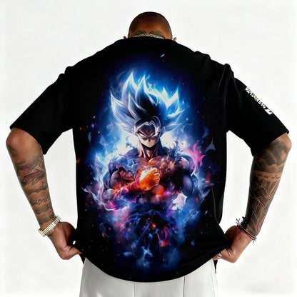 Pánske tričko s potlačou z japonského anime Dragon Ball, Majin Buu, chlapčenské, detské, Harajuku, s krátkym rukávom, detské tričko Goku, letné oblečenie