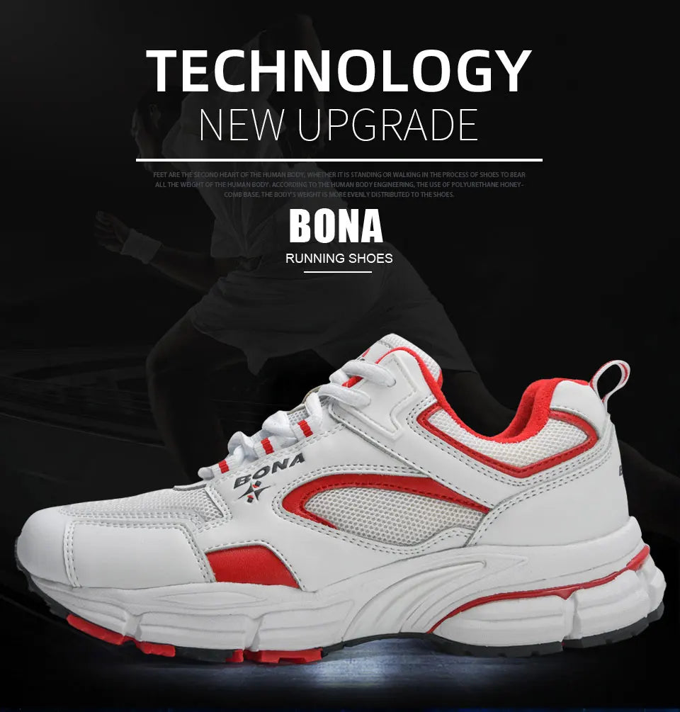 BONA  New Designers Running Shoes Breathable Outdoor Sports Shoes Women Lightweight Sneakers Ladies Comfort Athletic Shoes