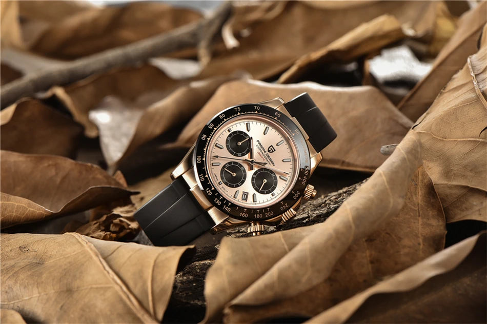 PAGANI DESIGN V2 40MM Quadrante meteorite Orologio da uomo al quarzo Cronografo retro in zaffiro Orologio impermeabile da uomo Reloj0 hombr