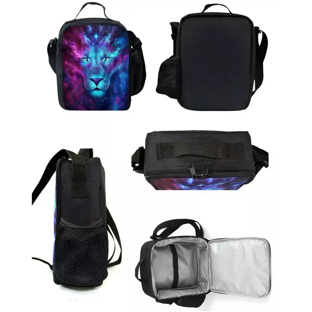 Classic Game Fortnites Child Insulated Large Capacity Bag for Boy Girl Student Outdoor Picnic Resuable Thermal Cooler Lunch Box