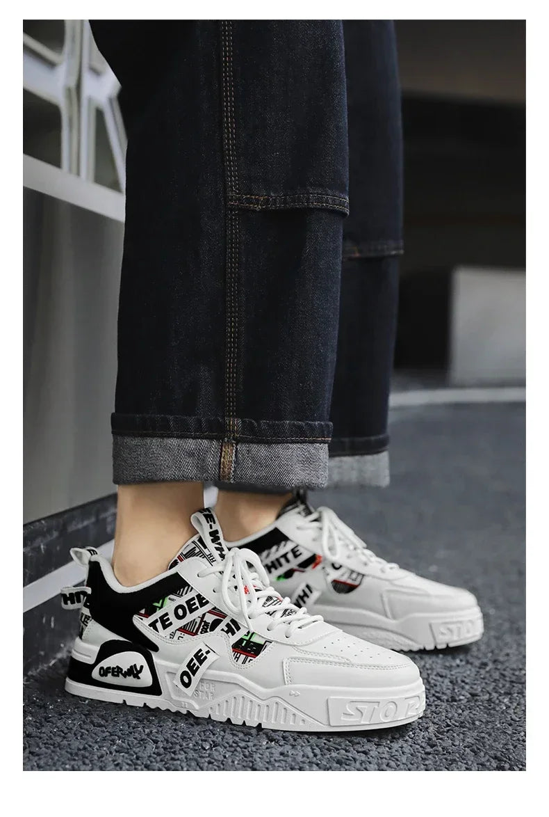Skateboard Herresko Sommersneakers Læder Casual Mode Udendørs Løb Sport Vandreture Tennis Platform Designer Luksus