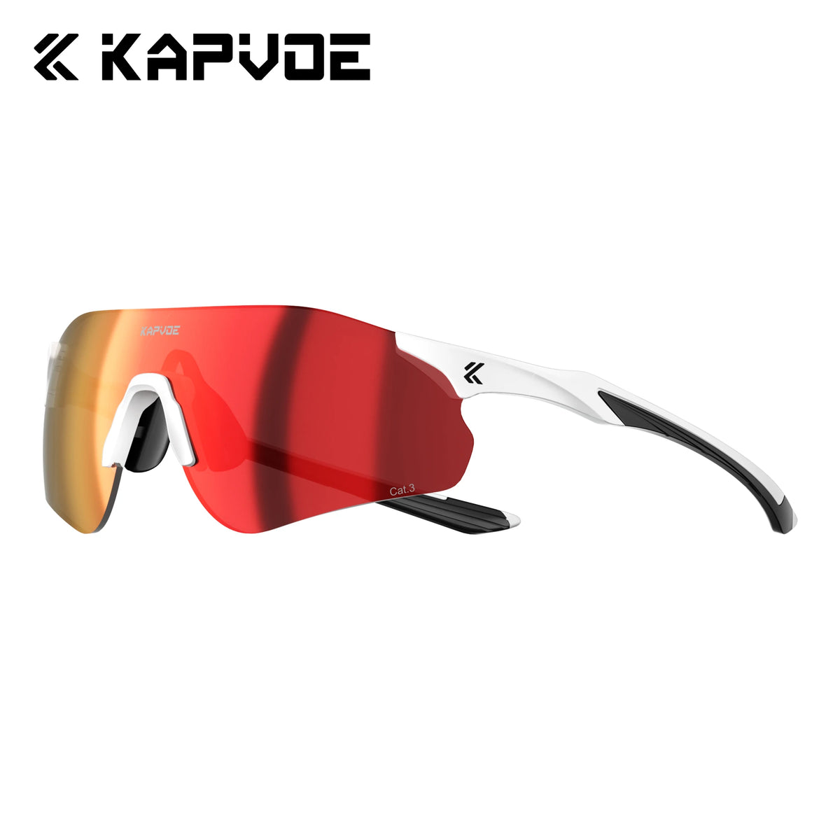 Kapvoe Neue Outdoor-Lauf- und Fahrradbrille, photochrome Sonnenbrille für Damen und Herren, Sportbrille für Marathon und Radfahren, UV400-Schutzbrille