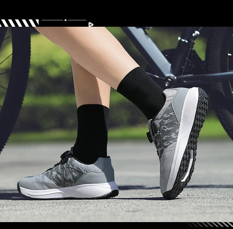 Cycling Sneakers MTB Men's Sports Dirt Bike Shoes SPD Pedal Mountain Bicycle Footwear Speed Racing Flat Off-Road Cycling Shoes