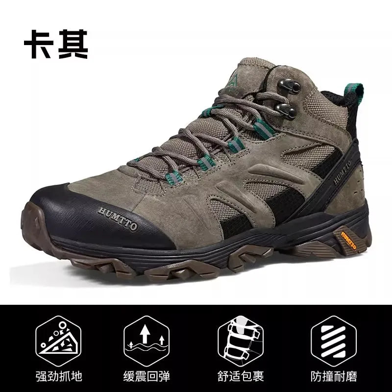 HUMTTO Hiking Shoes Men Winter Outdoor Sports Climbing Shoes Hunting Shoes Warm Women Trekking Sneakers Ankle Boots Tactical