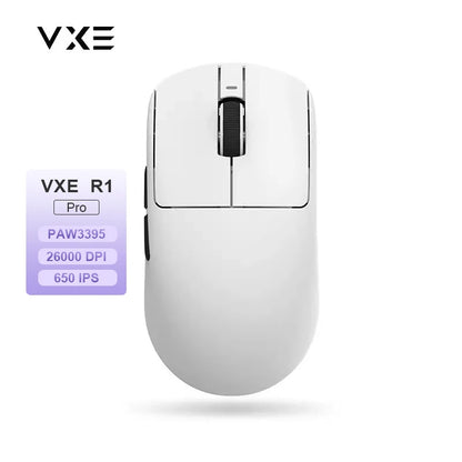 Ratón gaming inalámbrico ATK VXE Dragonfly R1 Pro MAX PAW3395 R1 SE Plus, ratón FPS esports personalizable, recargable y ligero