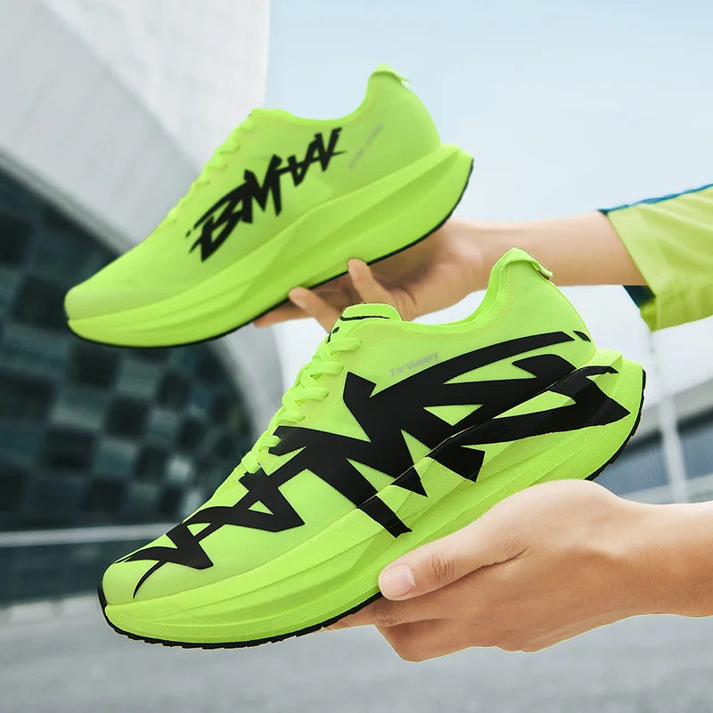 Ténis de corrida para homem, em malha para atividades ao ar livre, sapatos de luxo, sapatilhas para casal, ténis todo-o-terreno, com amortecimento, respiráveis, ténis de treino, de corrida, antiderrapantes, na moda