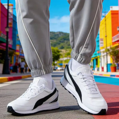 Nouvelles chaussures décontractées PUMA Road Rider unisexe en tissu, confortables, à amorti doux, basses, pour le quotidien, blanches et noires 397432-05