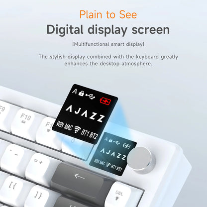 AJAZZ AF82 Office Low Profile Keyboard RGB Wired/Wireless Gaming Keyboard 75% Layout 82 keys 4000mAh Battery for Win/Mac