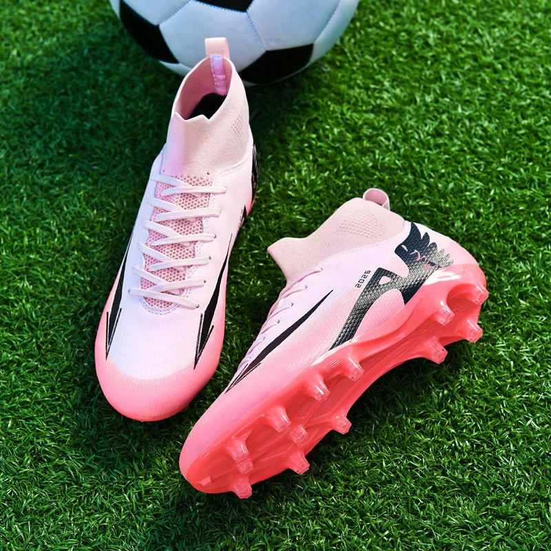 New Men’s Soccer Shoes High-Quality Indoor Football Boots Sports Shoes Futsal High Ankle Non-Slip Outdoor Ultralight Non-Slip