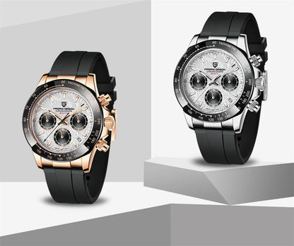 PAGANI DESIGN V2 40MM Quadrante meteorite Orologio da uomo al quarzo Cronografo retro in zaffiro Orologio impermeabile da uomo Reloj0 hombr
