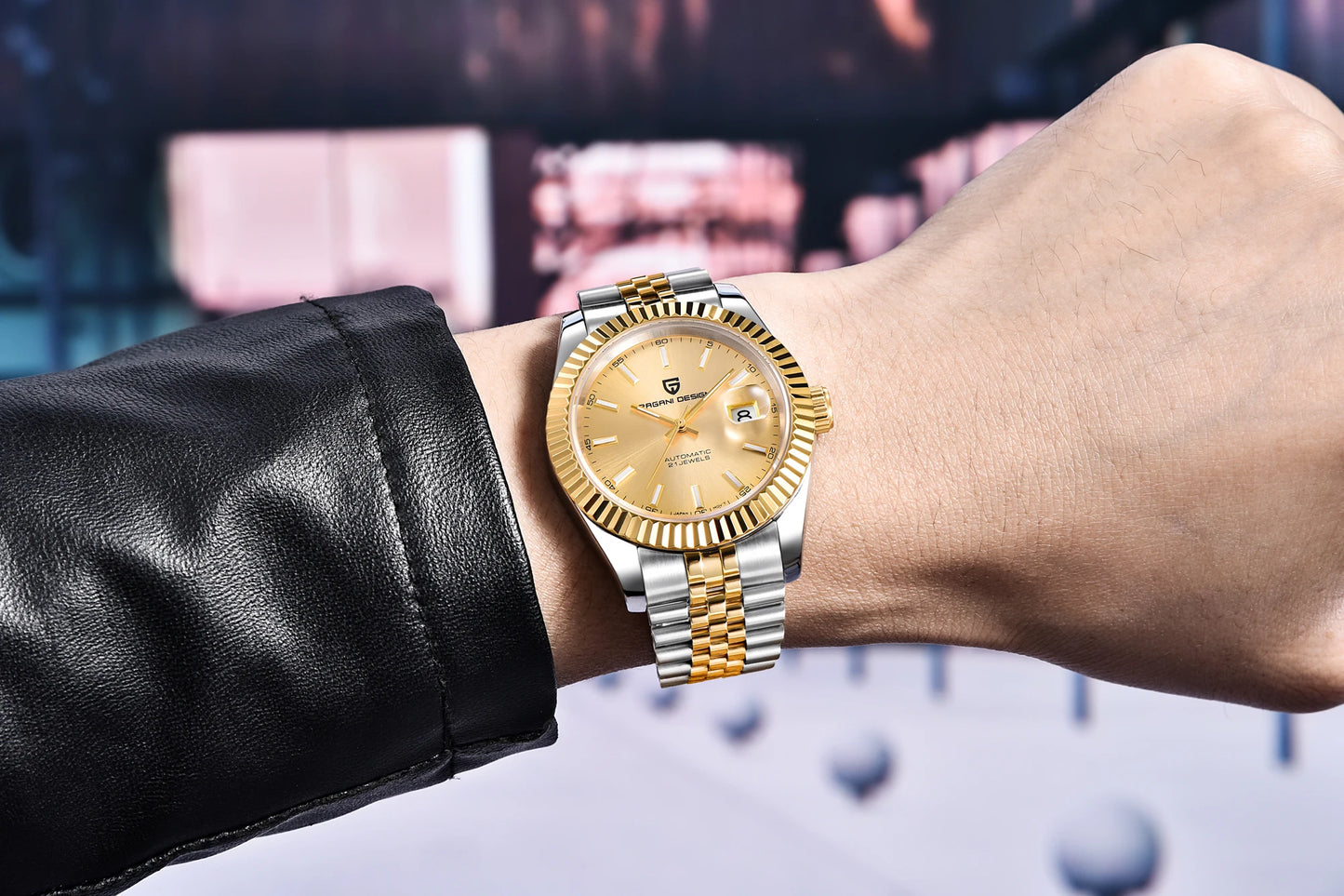 Orologi PAGANI DESIGN 2026 nuovi, meccanici di lusso oro e argento da uomo, in acciaio inossidabile, vetro zaffiro, automatici
