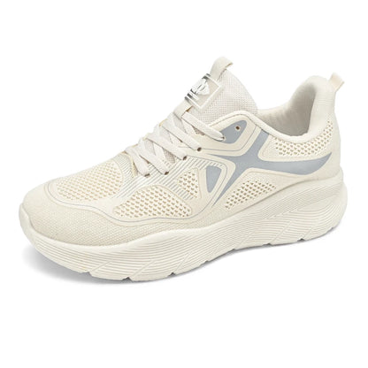 Fashion Platform Men's Running Shoes Trendy Casual Knit Breathable Orange Sneakers Men Outdoor Sports Non-Slip Jogging Shoes Men