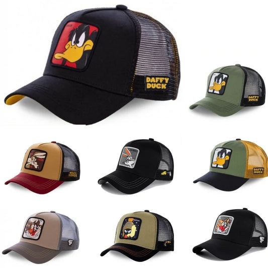 Hot Sale Unisex Anime Cartoon Cap High Quality Embroidered Patch Draw Baseball Cap Male Female Trucker Hat Mesh Hats Sun Hat