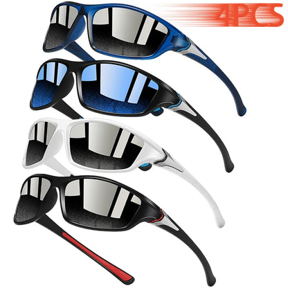 4PCS Fashion Classic Vintage Sports Sunglasses Protection Cycling Fishing Running Mountaineering Driving Sun Glasses