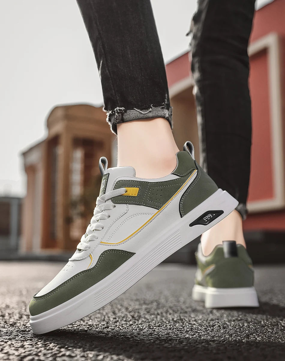 Męskie niskie buty sportowe na co dzień – modne trampki do koszykówki w stylu ulicznym, buty do skateboardingu dla nastolatków