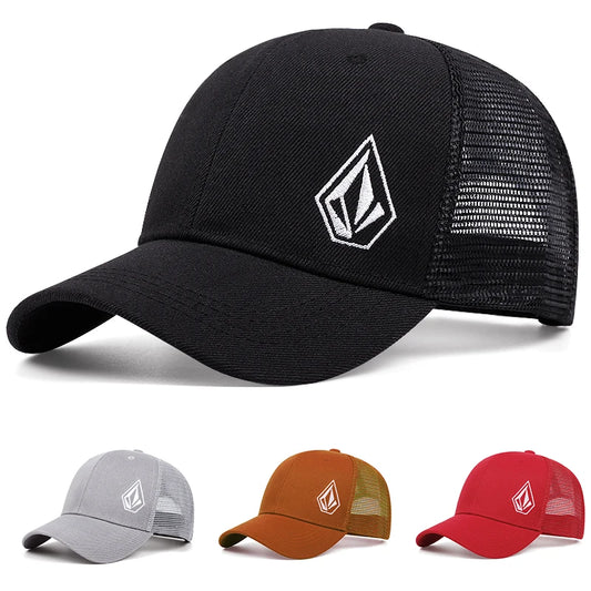 2025 New Diamond Embroidered Cotton Mesh Hat Men's Hip Hop Hat Decorative Hat Women's Outdoor Sports Sunshade Hat Baseball Hat