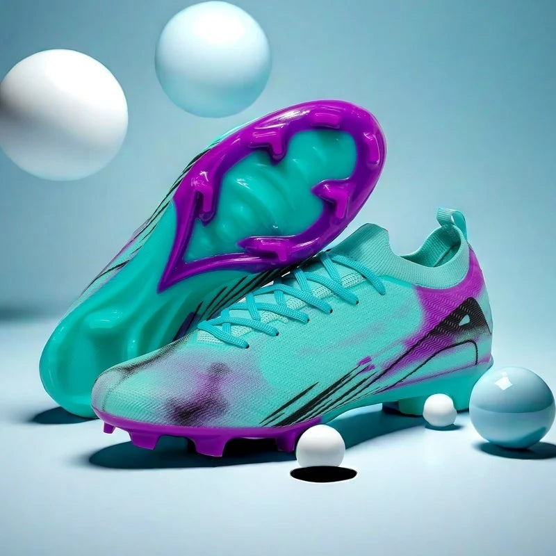 New Men Football Boots FG Non-Slip Long Spikes Soccer Shoes Training Shoes Soccer Cleats Ultralight Outdoor Drop Shipping