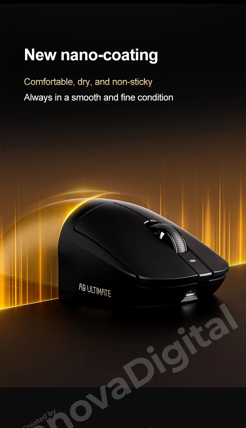 ATK Dragonfly A9 Ultimate bezdrôtová herná myš A9 Air PAW3950 ultraľahká ergonomická e-športová FPS myš pre hráčov CSGO A9 Ultra