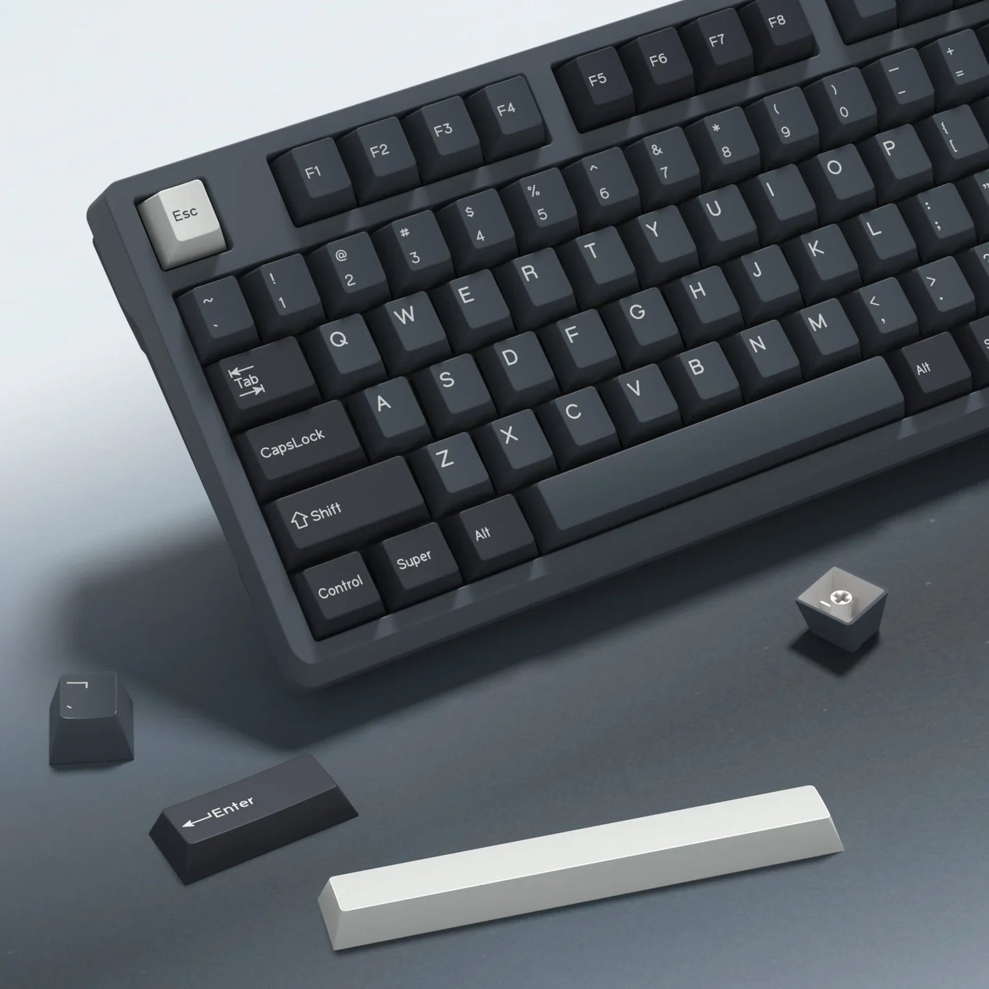 KBDiy 174 tasti/set keycap PBT GMK Apollo double shot minimalisti profilo ISO Cherry per tastiera meccanica da gaming compatibile MX