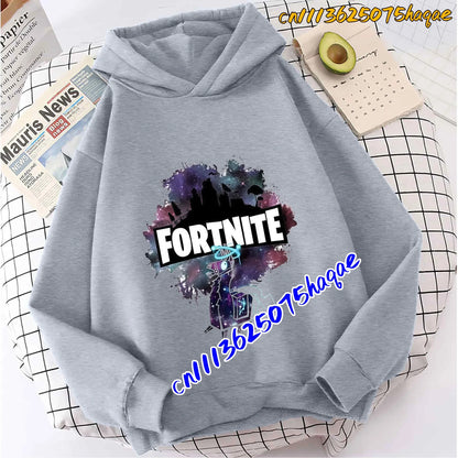 Fortnite Game Printed Children's Hoodies Cartoon Comfortable Suit Loose Long Sleeve Tops Autumn Winter Clothes