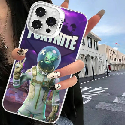 F-Fortnites Phone Case For IPhone 17 16 15 14 13 12 11 Pro Max Plus Color Silver Cover