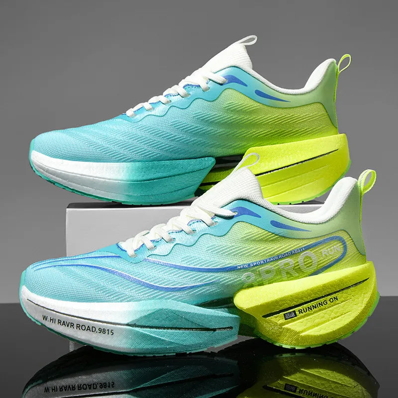 Herren-Sneaker mit Carbon-Platte, Outdoor-Sportschuhe mit weicher Sohle und Mesh-Obermaterial, Laufschuhe, leichte, rutschfeste Freizeitschuhe für Paare, Tennisschuhe