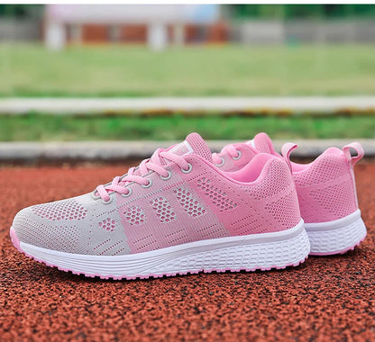 Zapatos planos para mujer, zapatos con cordones, zapatillas deportivas informales, zapatos blandos para mujer, tallas grandes